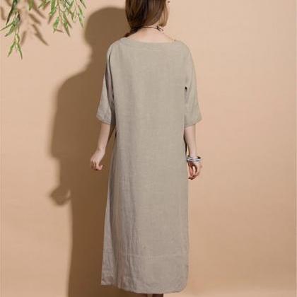 Comfort Linen Maxi Dress