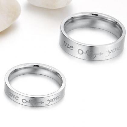Stone Mandrel Love Aluminum Titanium Steel Ring..