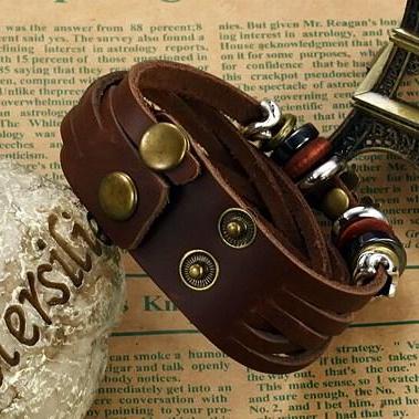 Men's Retro Leather Bracelet Bracelet..