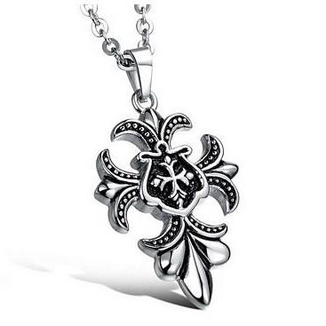Men's Titanium Steel Cross Necklace..
