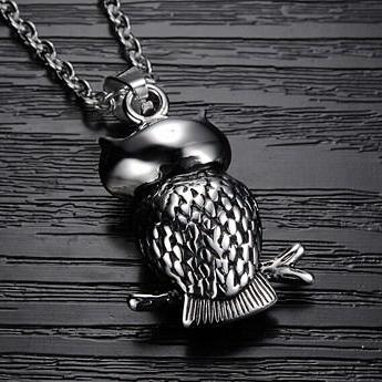 Owl Titanium Steel Necklace Gx902