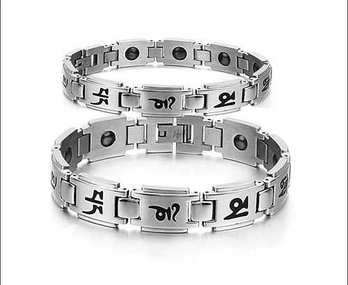 Mantra Magnetic Health Titanium Steel Men's Bracelet Gs3141