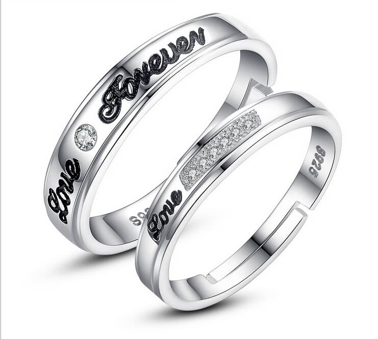 Fashion Always Spend Silver Couple Rings