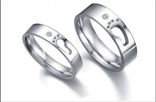 Fashion Titanium Steel Couple Rings Gj250
