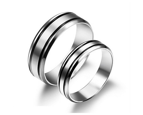 Titanium Steel Couple Rings Gj452